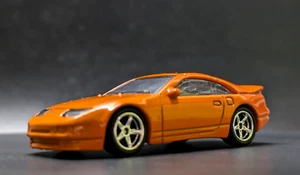 Hot Wheels Nissan 300ZX TT - Orange with Custom Real Riders - Picture 1 of 8