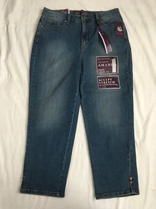 Gloria Vanderbilt Amanda Capri Jeans Women's Size 6 Tapered Leg Blue Stretch - Picture 1 of 8