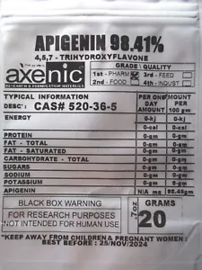 20 grams APIGENIN >98.41% POWDER CAS 520-36-5 - Picture 1 of 2