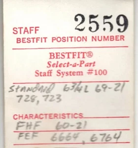 Bestfit 100 / 1259 FONT 60 FEF 6664 STANDARD 69-21 B17#76 - Picture 1 of 3