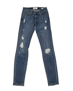 FRAME Women’s Denim Le Skinny de Jeanne Distressed Stretch Jeans Size 25 - Picture 1 of 13