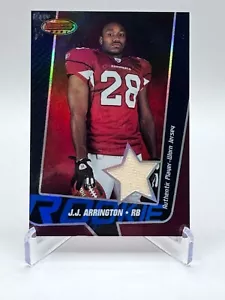 2005 Bowmans Best JJ Arrington Rookie Jersey Card Blue 104/299 Cardinals - Picture 1 of 2