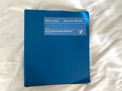 BMW 2002tii 2002 1502 1602 concesionario manual de reparación carpeta azul 1968-76 01519699551 Foto 1 de 3