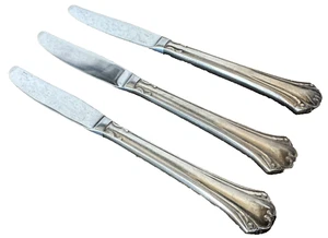 3 moderne hohle Dinnermesser RLM4 Royal Limited Silberplatte Korea Federn RLZ 9" - Bild 1 von 3
