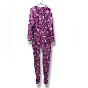Hello Kitty Plush Full Zip Footie Jumper Pajamas Sz XL NEW - Picture 1 of 10