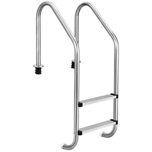 2 Step Stainless Steel Swimming Pool Ladder for Above Ground Pools Stair Entry - Picture 1 of 6