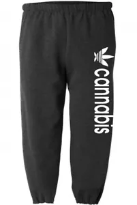 Funny Weed Sweatpants Pot Head Stoner Gifts 420 Cannabis Clothes - Picture 1 of 1