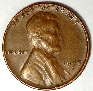 1947-S 1C Lincoln Wheat Cent XF-AU 18rr0816-2 - Picture 1 of 2