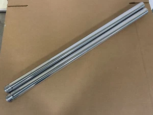 HARLEY DAVIDSON +10 CHOPPER FORK TUBES 10" OVER STOCK 34 1/4" HARD CHROME - Picture 1 of 3