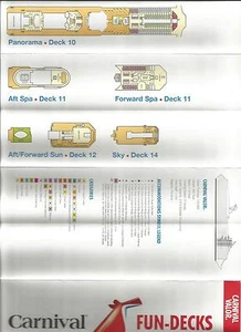 ms CARNIVAL VALOR... Crucero... Plan de cubierta Carnival Cruise Line  - Imagen 1 de 2