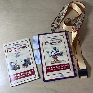 2019 Disney California Adventure AP Food and Wine Festival Lanyard Disneyland - Picture 1 of 4
