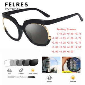 Photochromic Blue Light Blocking Reading Glasses For Women Clear Lens Sunglasses - Picture 1 of 30