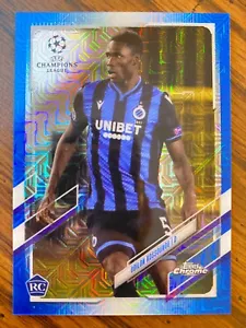 2020-21 Topps Chrome UEFA Japan ODILON KOSSOUNOU Blue Mojo Refractor RC 68/75 - Picture 1 of 2