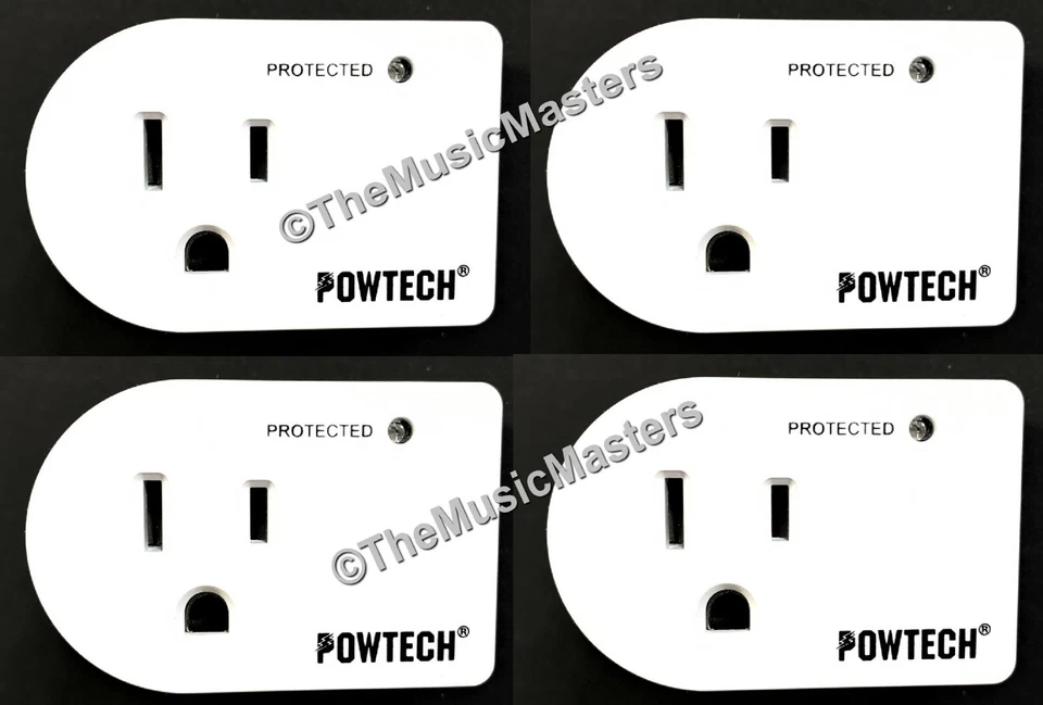 4X Single Outlet AC Wall Plug Surge Protector Power Suppressor 245 Joules 1875W - Image 1 of 4