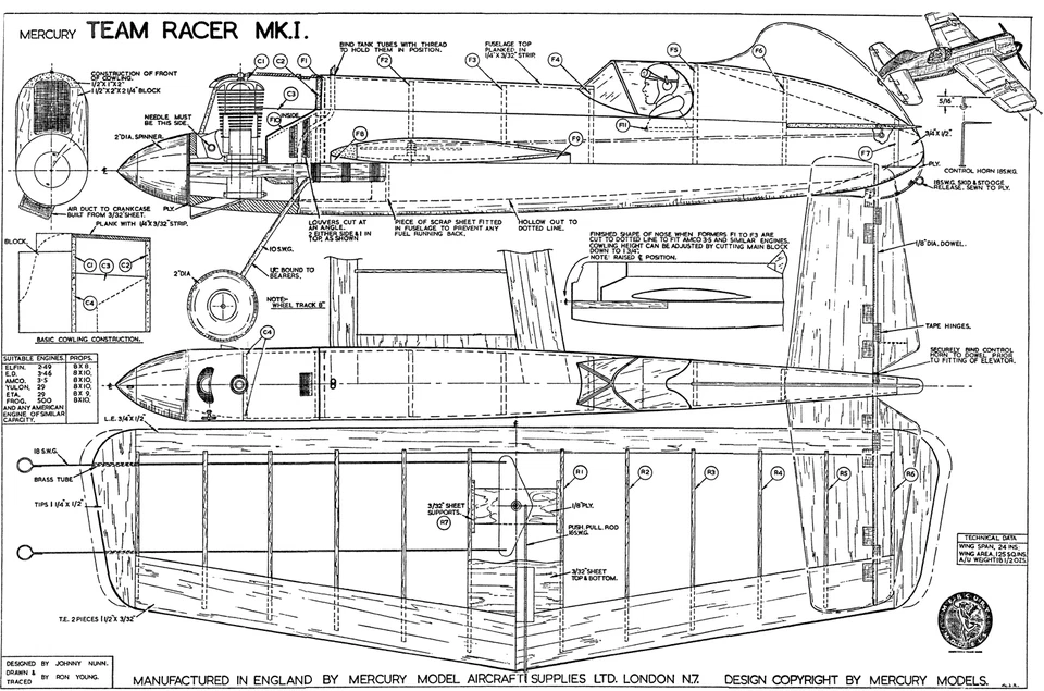 Mercury control line team race mk1 2.5cc motor required - Image 1 of 1