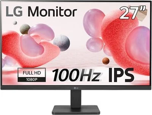 LG Monitor 27 inch Full HD IPS Monitor HDMI VGA 27MR400 Black 100Hz 5ms VESA - Picture 1 of 24