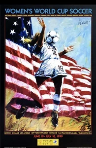 Women's World Cup Soccer 1999 22x34 Poster USA (TS) - Picture 1 of 1