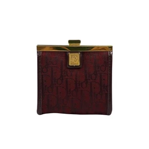 Dior Vintage Burgundy Oblique Coin Purse - Picture 1 of 7