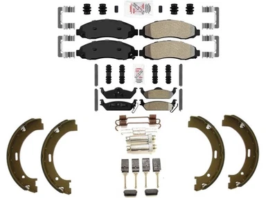 适用于道奇 Dakota 2003 - 2004 4WD 前后盘刹垫 停车鞋 硬 — 第 1/4 张图片