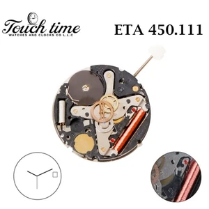 ETA 450.111 Swiss Made Quartz Movement- White Date Disk at 3- 3 Hands. - Picture 1 of 2