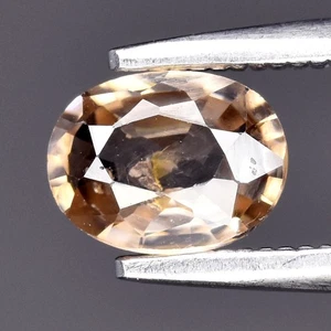 💎 0.75ct 6x4.5mm Oval Natural Champagne Zircon - Unheated, Africa Gemstone - Picture 1 of 4
