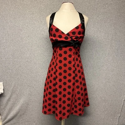 Ruby Rox Red and Black Polkadot Dress Rockabilly  Dress Size 5 50’s Grease Dance - Image 1 of 4