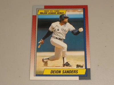 1990 Topps debut 1989 #108 Deion Sanders novato RC C Foto 1 de 2