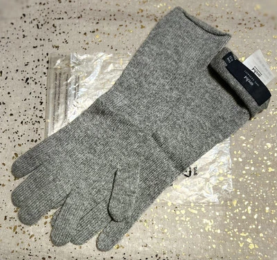 Arch4 London~100% Cashmere Gloves~Light Grey~Extended Cuffs~One Size~NIP~ - Image 1 of 2