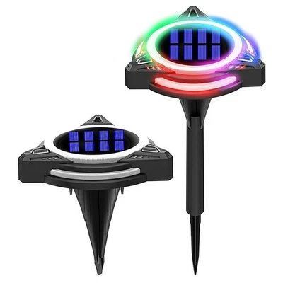 Faretto Solare Luce Led RGB Triangolo da Giardino con Sensore Crepuscolare IP68 - Immagine 1 di 4