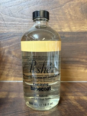 Capa base de secado súper rápido Poshe | Para pulido regular | Tamaño de recarga 16 fl oz Foto 1 de 2