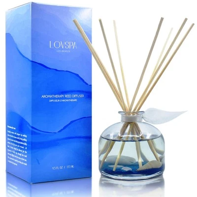 LOVSPA Escape Beach Getaway Ocean Scented Reed Diffuser Oil Set | Fresh Citrus - Image 1 of 4
