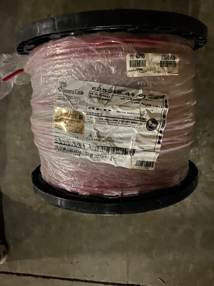 General Cable Fire Alarm Wire Red with Rip Coid - Image 1 of 2