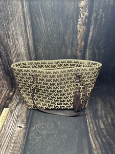 Michael Kors Brown MK Signature Hassle Shoulder Bag - Picture 1 of 9