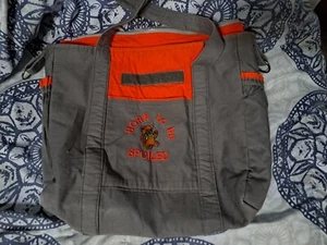 "Born to be Spoiled" Diaper Bag - Orange & Gray (Handmade in USA) USED - Picture 1 of 7