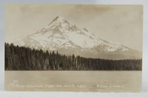 Postkarte Mt Hood vom Lost Lake Oregon ODER BW RPPC ungeteilte Rückseite * - Bild 1 von 2