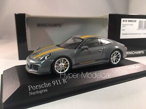 Minichamps 1/43 Porsche 911 (991) R Coupé 2016 Gris Art.410066232