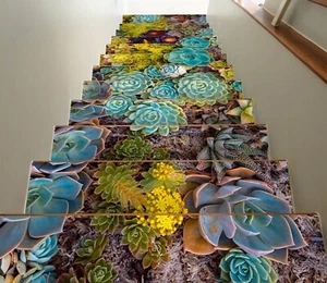 3D Sukkulenten H057 Stair Risers Dekoration Fototapete Vinyl Aufkleber Tapete E - Picture 1 of 6