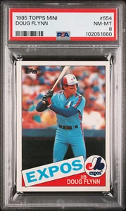 1985 TOPPS MINI # 554 DOUG FLYNN PSA 8 MAC SPOTLESS  100 MADE  * 1660 - Picture 1 of 6