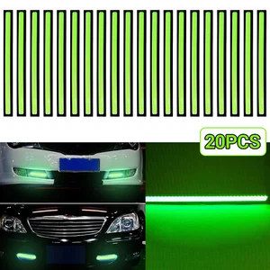20X Green 12V LED Strip DRL Daytime Running Lights Fog COB Car Lamp Day Driving - Picture 1 of 12
