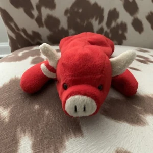 Vintage Ty Beanie Babies 1st Gen Tabasco the Bull w/ tail end no knot, g8 - Picture 1 of 12