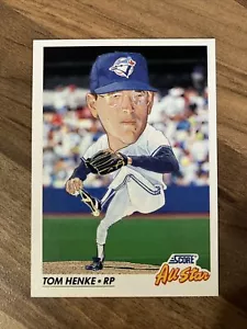 1992 Score Baseball Tom Henke All Star Team Card #439 HOF - Picture 1 of 2