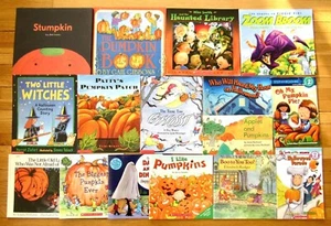 Lot 16 HALLOWEEN THEMED Picture Books pumpkins ghosts witches PB/HB L1 - Imagen 1 de 1