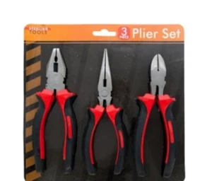 3 Piece Heavy Duty 6" Plier Set Hand Tools - Picture 1 of 2