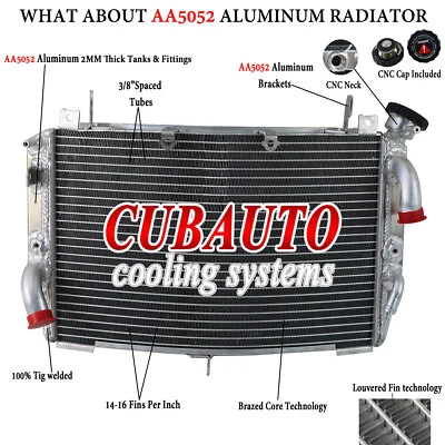 Aluminum Radiator Fits 2009 2010 2011 2012 2013 2014 Yamaha Motorcycle YZF-R1 - Image 1 of 4