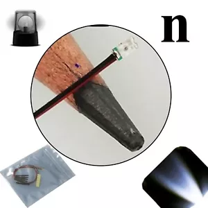 50 x 12v 0606 0603 Cool Clear White Nano Flashing SMD Pre-Wired LED Blinking 9v - Picture 1 of 8