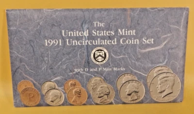 1991 United States Mint Sets - P and D - Uncirculated Mint Set Coins - Image 1 of 4