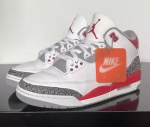 NIKE AIR JORDAN 3 Retro 'Fire Red' 2022 UK taglia 8 DN3707-160 - Foto 1 di 13
