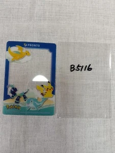 Pikachu Pokemon Pronto Promo Clear Plastic Thank You Card B5116 - Picture 1 of 11