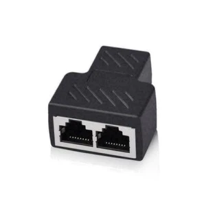 2 Port RJ45 Splitter Adapter LAN Network Ethernet CableS Plug Heiß I5G2 - Afbeelding 1 van 8