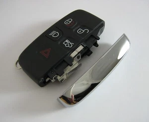 Jaguar Remote Smart Key Remote Replacement Rebuild Case and Chrome Cap XE XF XJ - Picture 1 of 8